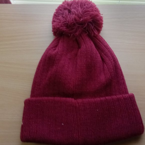 Florida State Seminoles NCAA New Era YOUTH Breeze Cuffed Pom Knit Hat Garnet - Picture 2 of 3